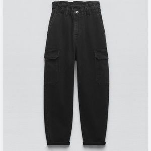 Zara paperbag jeans cargo